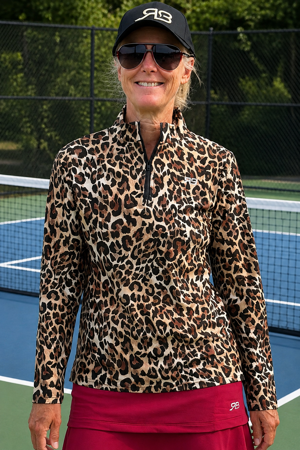 Amber 1/4 Zip - Leopard – Red Belly Active