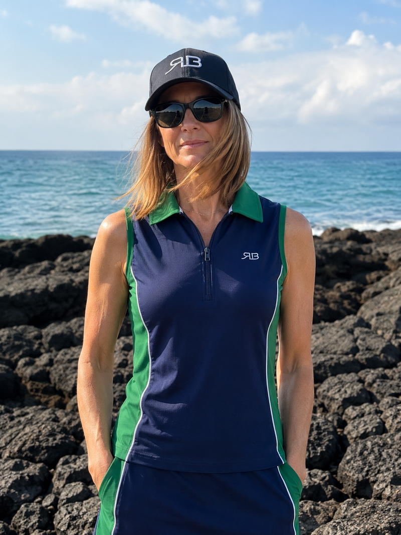 Links Polo - Navy/Fairway