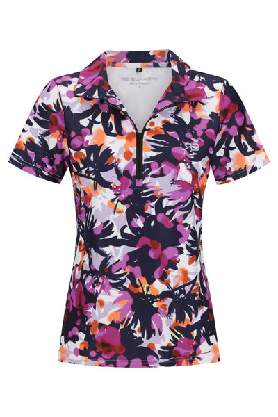 Classic Zip Polo - Orchid Graphic